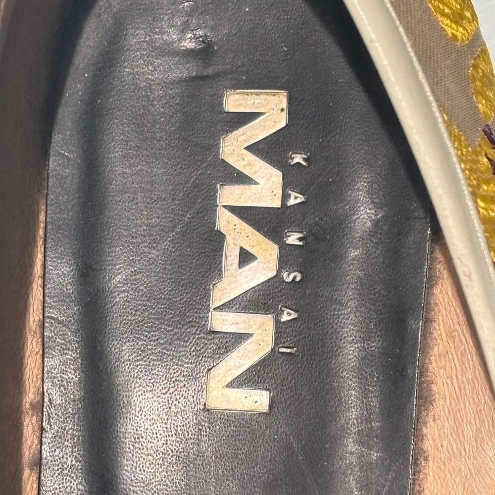 Kansai Men Yamamoto Embroidered Loafers Tropical Print Pineapple Sz 10.5 - Picture 7 of 8